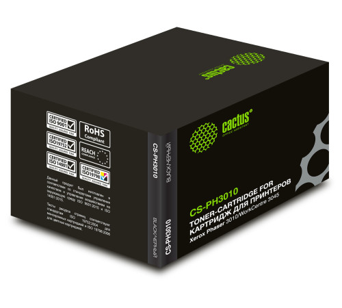 Картридж лазерный Cactus CS-PH3010 106R02181 для Xerox Phaser 3010/WorkCentre 3045 (1000 стр.)