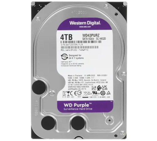 Жесткий диск 4TB WD Purple Surveillancer WD43PURZ