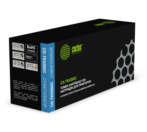 Картридж лазерный Cactus CS-TK5280C TK-5280C для Kyocera Ecosys P6235cdn/M6235ci, голубой (11000 стр.)