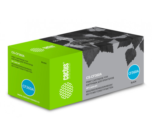 Картридж Cactus CS-CF360A CF360A для HP CLJ M552dn/M553dn/M553N/M553x, черный (6000 стр.)