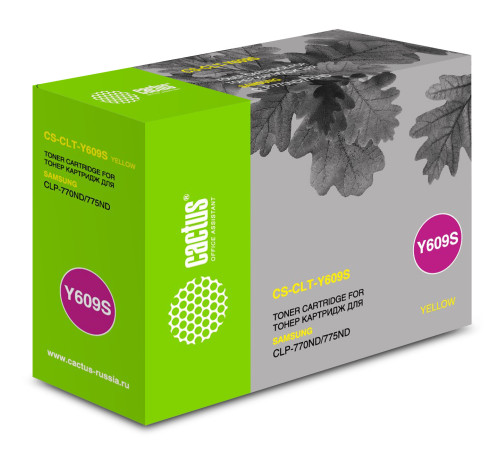 Картридж Cactus CS-CLT-Y609S CLT-Y609S для Samsung CLP 770/770ND/775/775N, желтый (7000 стр.)