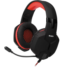 Гарнитура проводная игровая SVEN AP-G988MV, черный-красный