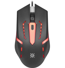 Мышь проводная Defender Flash MB-600L, 7цветов, 4 кнопки, 800-1200dpi, черный