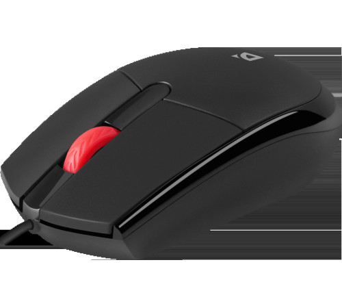 Мышь проводная Defender Delta MM-523, 3D, бесшумная, 1.8 м, 1000 dpi, черный