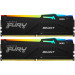 Модуль оперативной памяти Kingston 16GB FURY Beast Black RGB DDR5 5200Mhz DIMM kit 2*8,, CL40, 1.25V, 288-pin, RTL