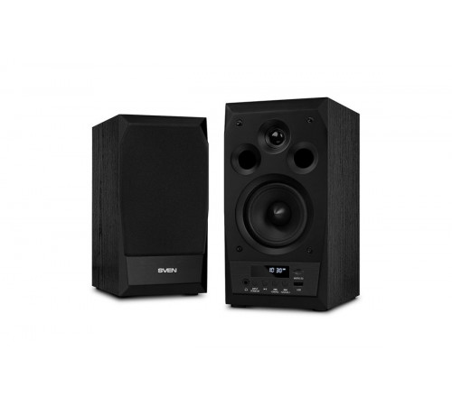 Акустическая система SVEN MC-10, 2.0, 2x25Вт (RMS), FM-тюнер, USB/microSD, дисплей, пульт ДУ, Bluetooth, чёрный