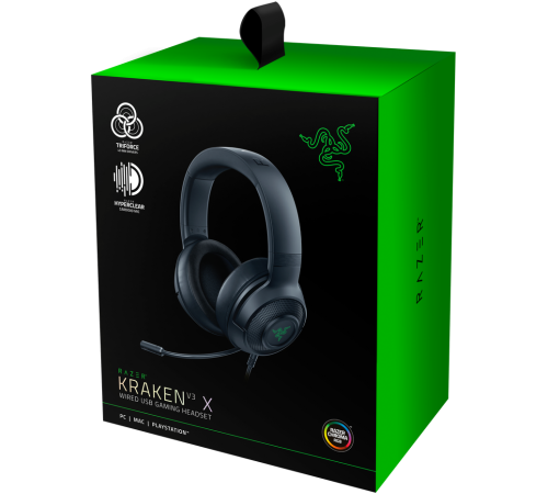Гарнитура проводная Razer Kraken V3 XUSB, черный