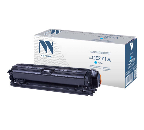 Тонер-картридж NVP NV-CE271A для HP Color LaserJet CP5525dn/ CP5525n/ CP5525xh/ M750dn/ M750n/ M750xh, голубой (15000 стр.)