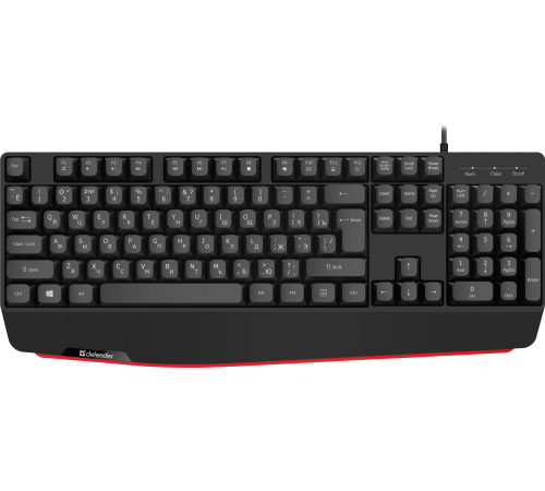 Клавиатура проводная Defender Atom HB-546 RU,104+FN, 1.8 м, черный