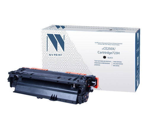 Тонер-картридж NVP NV-CE250X/NV-723H универсальный для HP/Canon Color LaserJet CP3525/ CP3525n/ CP3525dn/ CP3525x/ LBP 7750 i-Sensys 7750cd/ 7750Cdn, черный (10500 стр.)