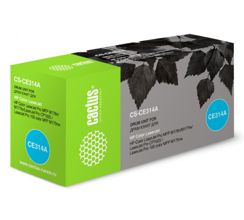 Драм-юнит Cactus CS-CE314A CE314A для HP CLJ CP1012 Pro/CP1025 Pro/CP1025nw Pro/CP1025 Pro Plus (14000 стр.)