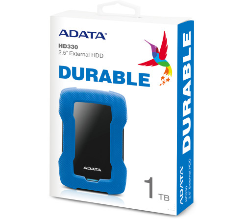 Внешний жесткий диск 1TB ADATA HD330, USB 3.1, синий/черный