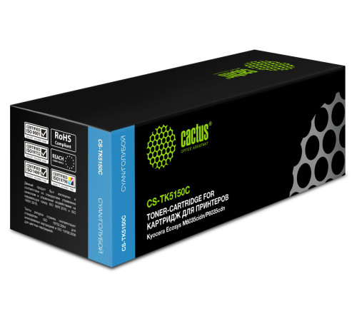 Картридж лазерный Cactus CS-TK5150C TK-5150C для Kyocera Ecosys M6035cidn/P6035cdn/M6535cidn, голубой (10000 стр.)