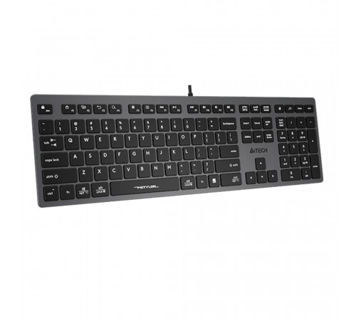 Клавиатура проводная A4Tech Fstyler FX50, USB, slim, мультимедийная, серый