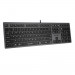 Клавиатура проводная A4Tech Fstyler FX50, USB, slim, мультимедийная, серый