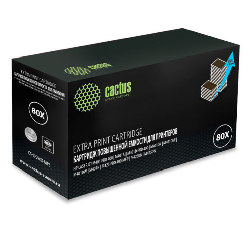 Картридж Cactus CS-CF280X-MPS CF280XX для HP LJ Pro 400/M401/M425 (13000 стр.)