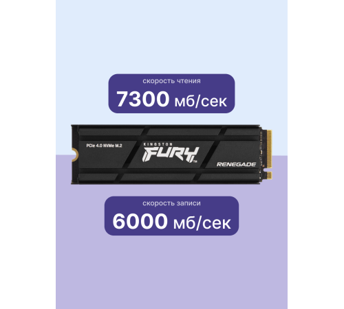 Твердотельный накопитель Kingston Fury Renegade, 1TB, M.2(22x80mm)