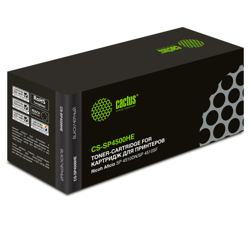 Картридж Cactus CS-SP4500HE 407318 для Ricoh Aficio SP 4510DN/SP 4510SF (12000 стр.)