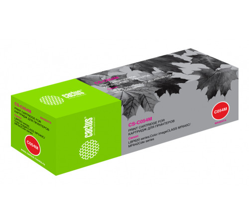 Картридж лазерный Cactus CS-C054M 054 M для Canon LBP 621Cw/623Cdw/641Cw/643Cdw, пурпурный (1200 стр.)