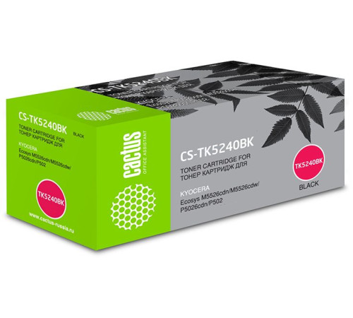 Картридж Cactus CS-TK5240BK TK-5240BK для Kyocera Ecosys M5526cdn/M5526cd, черный (4000 стр.)