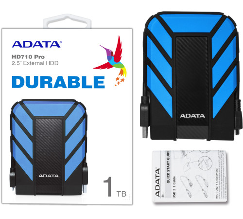 Внешний жесткий диск 1TB ADATA HD710 Pro, USB 3.1, синий/черный