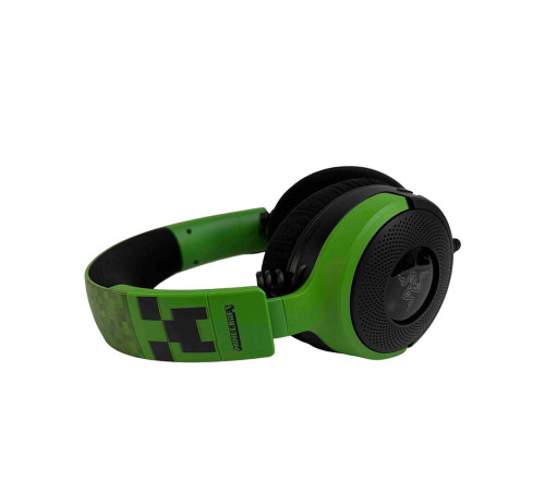 Гарнитура проводная игровая Razer Kraken V4 X - Minecraft Ed., черный/зеленый