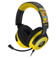 Гарнитура проводная Razer Kraken V4 X - Pokemon Kanto Starters Ed., желтый/черный