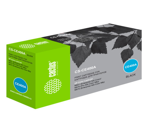 Картридж Cactus CS-CE400A CE400A для HP LJ M551, черный (5500 стр.)