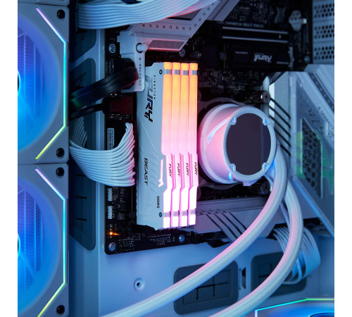 Модуль оперативной памяти Kingston 16GB FURY Beast White RGB EXPO DDR5 6400Mhz PC5-51200 CL32 DIMM