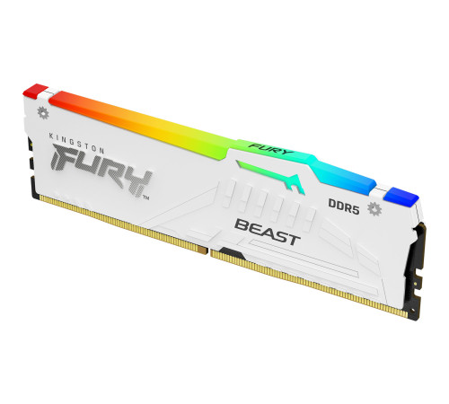 Модуль оперативной памяти Kingston 16GB FURY Beast White RGB EXPO DDR5 6400Mhz PC5-51200 CL32 DIMM