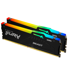Модуль оперативной памяти Kingston 64GB FURY Beast Black RGB EXPO DDR5 6000Mhz DIMM Unbuffered DIMM (Kit 2*32GB) 2RX8 36-38-38 1.35V 288-pin 16Gbit