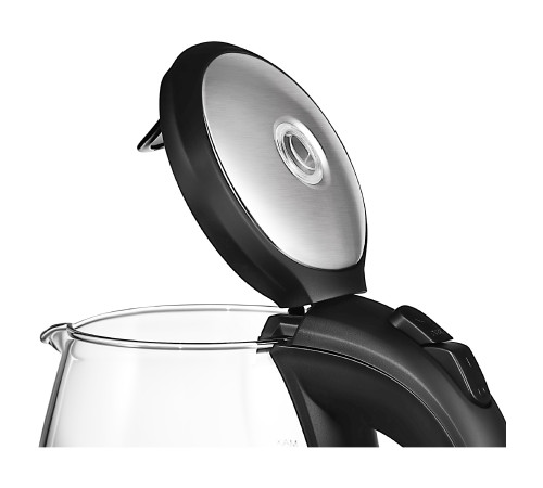 Чайник EVELUX EWK 0904 G, стекло, черный