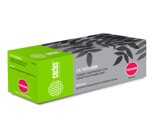 Картридж Cactus CS-TK560BK TK-560 для Kyocera FS-C5300DN, черный (12000 стр.)