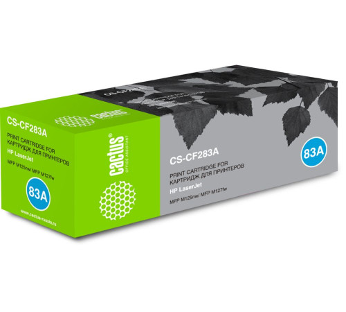 Картридж Cactus CS-CF283A CF283A для HP LJ Pro M125nw/M127fw (1500 стр.)