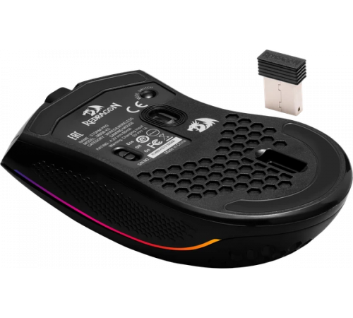Мышь беспроводная игровая Defender Redragon Storm Pro RGB, 16000 dpi, черный