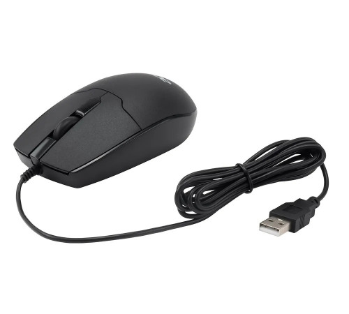 Мышь проводная Acer OMW126, 3 кнопки, 1000 dpi, USB, черный