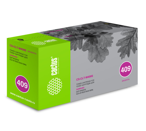 Картридж Cactus CS-CLT-M409S CLT-M409S для Samsung CLP-310/315/CLX-317, пурпурный (1000 стр.)