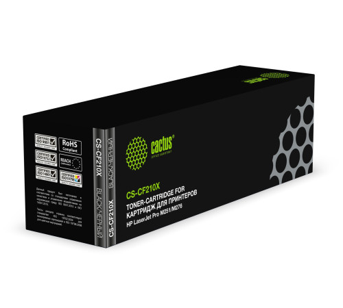 Картридж Cactus CS-CF210X CF210X для HP LJ Pro M251/M276, черный (2400 стр.)
