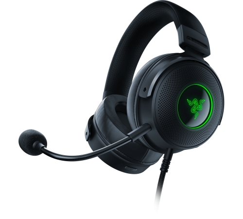 Гарнитура проводная игровая Razer Kraken V3 Hypersense, черный