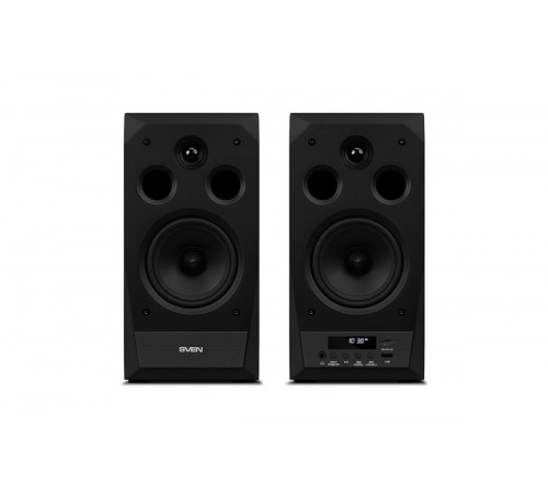 Акустическая система SVEN MC-20, 2.0, 2x45Вт (RMS), FM-тюнер, USB/microSD, дисплей, пульт ДУ, bluetooth, чёрный