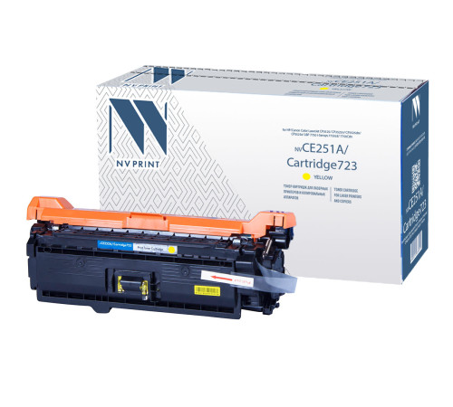 Тонер-картридж NVP NV-CE252A/NV-723 универсальный для HP/Canon Color LaserJet CP3525/ CP3525n/ CP3525dn/ CP3525x/ LBP 7750 i-Sensys 7750cd/ 7750Cdn, желтый (7000 стр.)