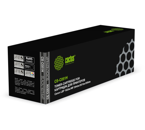 Картридж лазерный Cactus CS-C051 Cartridge 051 для Canon LBP 62dw/MF 264dw/267dw (1700 стр.)