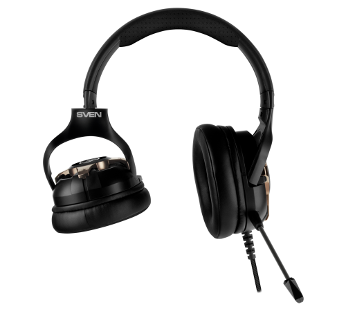 Гарнитура проводная игровая SVEN AP-U1100MV, черный (USB, RGB, 7.1)