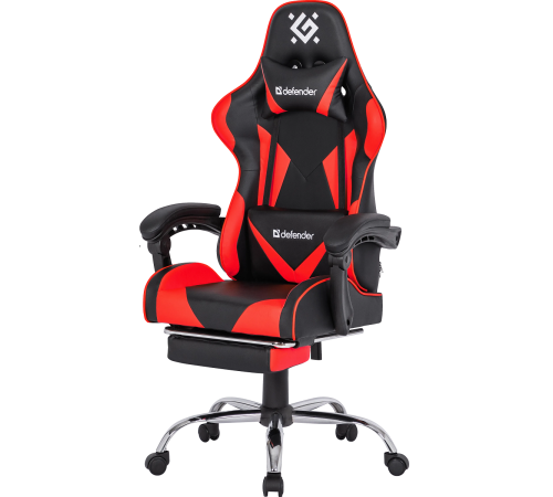 Кресло компьютерное Defender Pilot, черный/красный