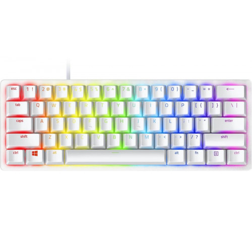 Клавиатура проводная игровая Razer Huntsman Mini - Mercury Ed. (Red Switch), Russia, белый