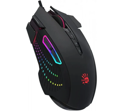 Мышь проводная игровая A4Tech Bloody J90s, 8000 dpi, USB, 12 кнопок, черный