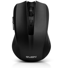 Мышь беспроводная SVEN RX-350W, 6 кнопок, 600-1400 dpi, SoftTouch, черный
