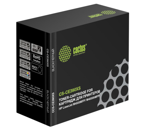 Картридж Cactus CS-CE390XS CE390X для HP LJ M4555, черный (24000 стр.)