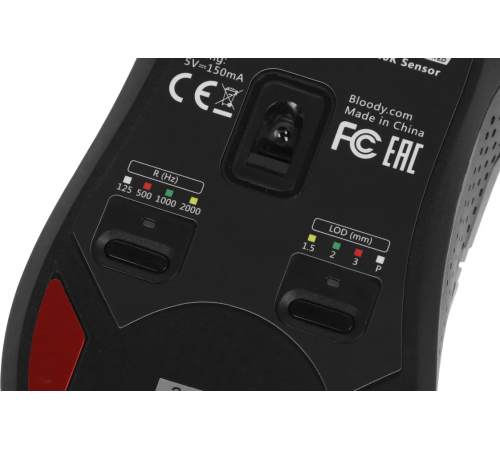 Мышь проводная игровая A4Tech Bloody W90 Ma, 10000 dpi, USB, 7 кнопок, черный