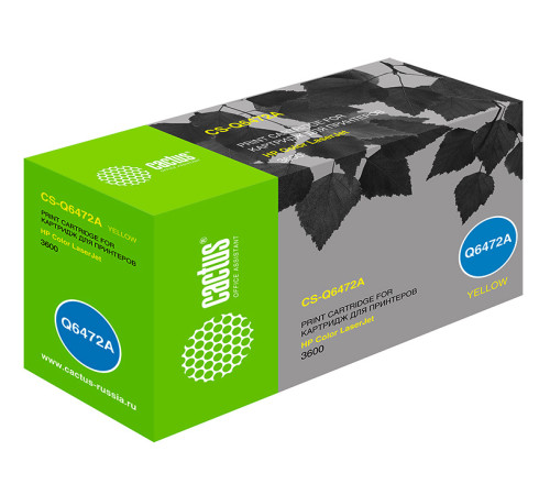 Картридж Cactus CS-Q6472A Q6472A для HP CLJ 3600, желтый (4000 стр.)